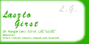 laszlo girst business card